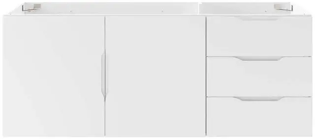 Alt view image 7 of 7 - Vitality 48" Double or Single Sink Compatible (Not Included) Bathroom Vanity Cabinet White EEI-4895-WHI