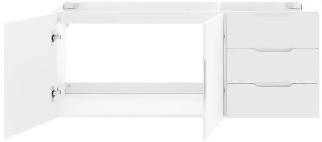 Alt view image 6 of 7 - Vitality 48" Double or Single Sink Compatible (Not Included) Bathroom Vanity Cabinet White EEI-4895-WHI