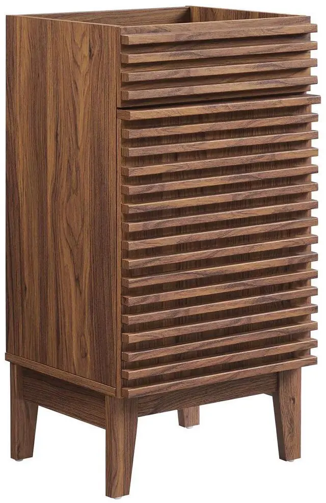 Alt view image 2 of 7 - Render 18" Bathroom Vanity Cabinet (Sink Basin Not Included) Walnut EEI-4849-WAL