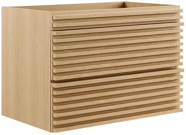 Main image of Render 30" Wall-Mount Bathroom Vanity Cabinet (Sink Basin Not Included) Oak EEI-4850-OAK