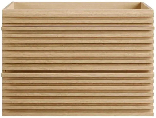 Alt view image 5 of 7 - Render 30" Wall-Mount Bathroom Vanity Cabinet (Sink Basin Not Included) Oak EEI-4850-OAK