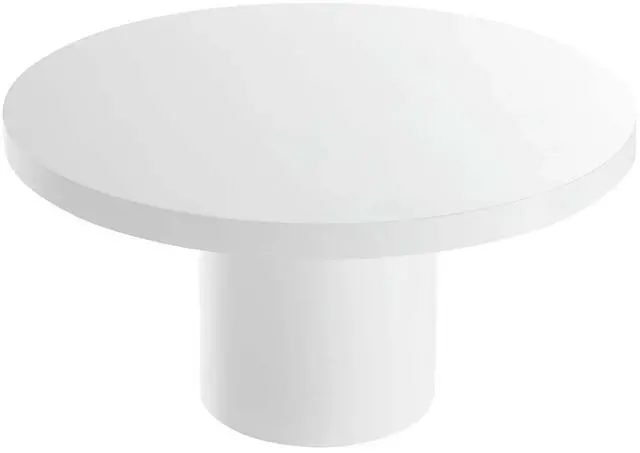 Alt view image 4 of 7 - Gratify 60" Round Dining Table White EEI-4910-WHI