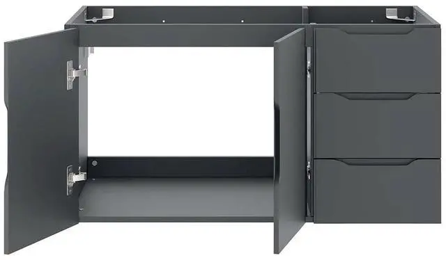 Alt view image 6 of 7 - Vitality 36" Bathroom Vanity Cabinet (Sink Basin Not Included) Gray EEI-4894-GRY