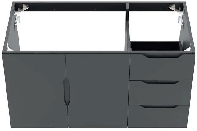 Alt view image 5 of 7 - Vitality 36" Bathroom Vanity Cabinet (Sink Basin Not Included) Gray EEI-4894-GRY