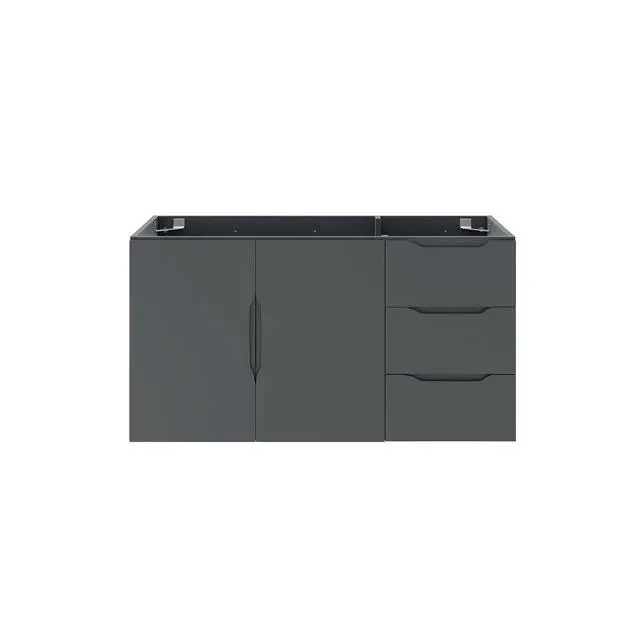 Alt view image 7 of 7 - Vitality 36" Bathroom Vanity Cabinet (Sink Basin Not Included) Gray EEI-4894-GRY