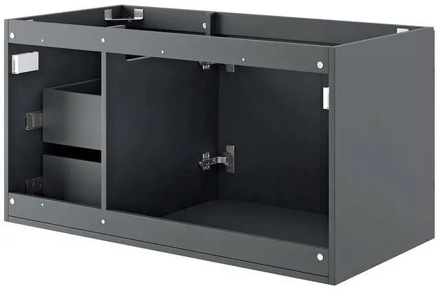 Alt view image 4 of 7 - Vitality 36" Bathroom Vanity Cabinet (Sink Basin Not Included) Gray EEI-4894-GRY