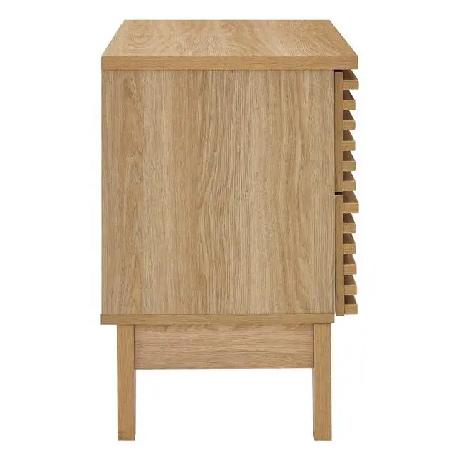 Alt view image 2 of 7 - Render Two-Drawer Nightstand Oak MOD-6964-OAK