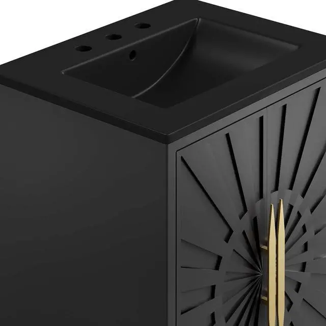 Alt view image 7 of 7 - Awaken 24" Bathroom Vanity Black Black EEI-6291-BLK-BLK