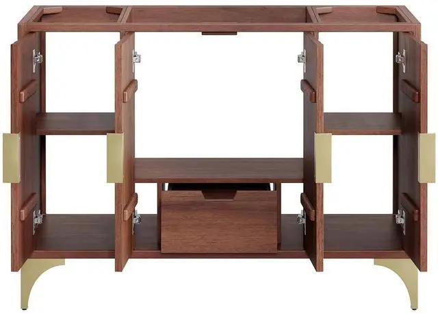 Alt view image 4 of 7 - Daylight 48" Single Sink Compatible (Not Included) Bathroom Vanity Cabinet Walnut EEI-6168-WAL