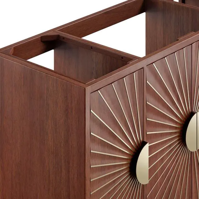 Alt view image 6 of 7 - Daylight 48" Single Sink Compatible (Not Included) Bathroom Vanity Cabinet Walnut EEI-6168-WAL