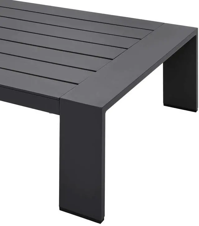 Alt view image 7 of 7 - Tahoe Outdoor Patio Powder-Coated Aluminum 2-Piece Set Gray Gray EEI-5750-GRY-GRY