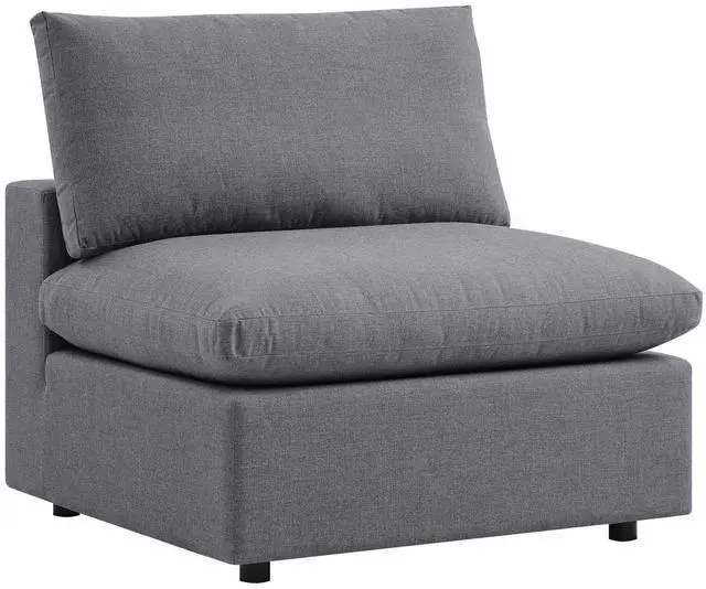 Main image of Commix Sunbrella Outdoor Patio Armless Chair Gray EEI-4905-SLA