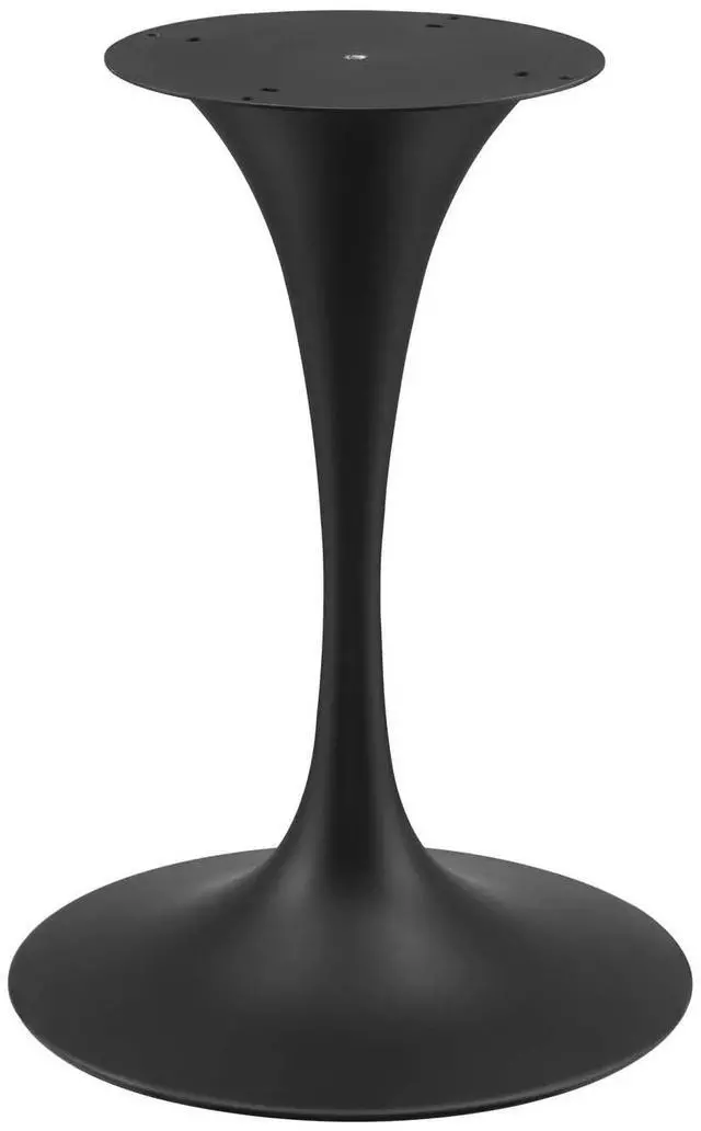 Alt view image 3 of 6 - Lippa 36" Artificial Marble Dining Table Black Black EEI-4868-BLK-BLK