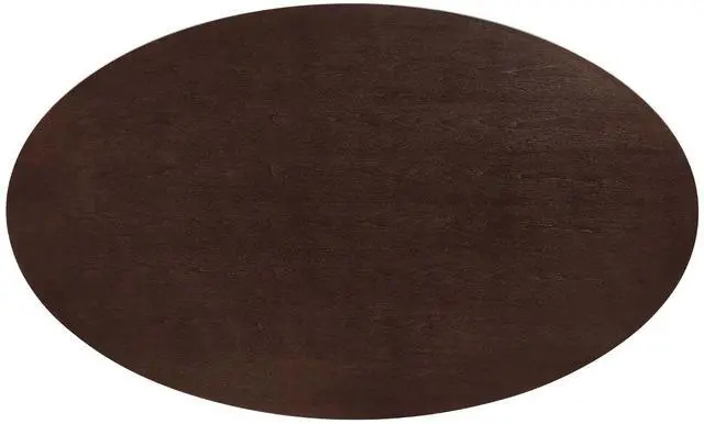 Alt view image 2 of 7 - Lippa 78" Oval Wood Grain Dining Table Black Cherry Walnut EEI-4888-BLK-CHE