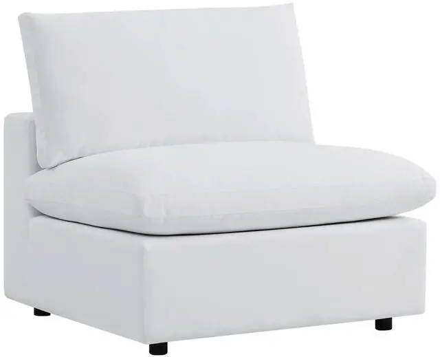 Main image of Commix Sunbrella Outdoor Patio Armless Chair White EEI-4905-WHI