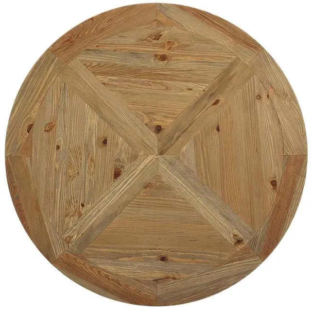 Alt view image 2 of 4 - Column 47" Round Pine Wood Dining Table Brown EEI-3491-BRN