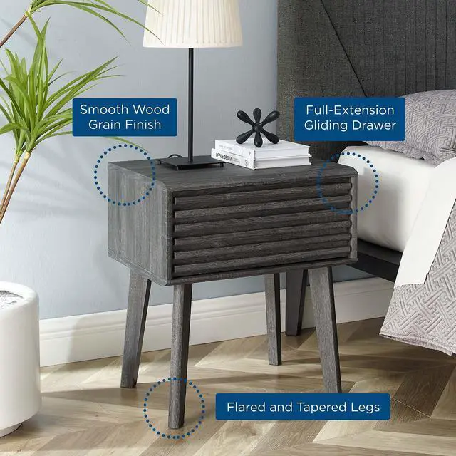 Alt view image 6 of 7 - Render End Table Charcoal EEI-3345-CHA