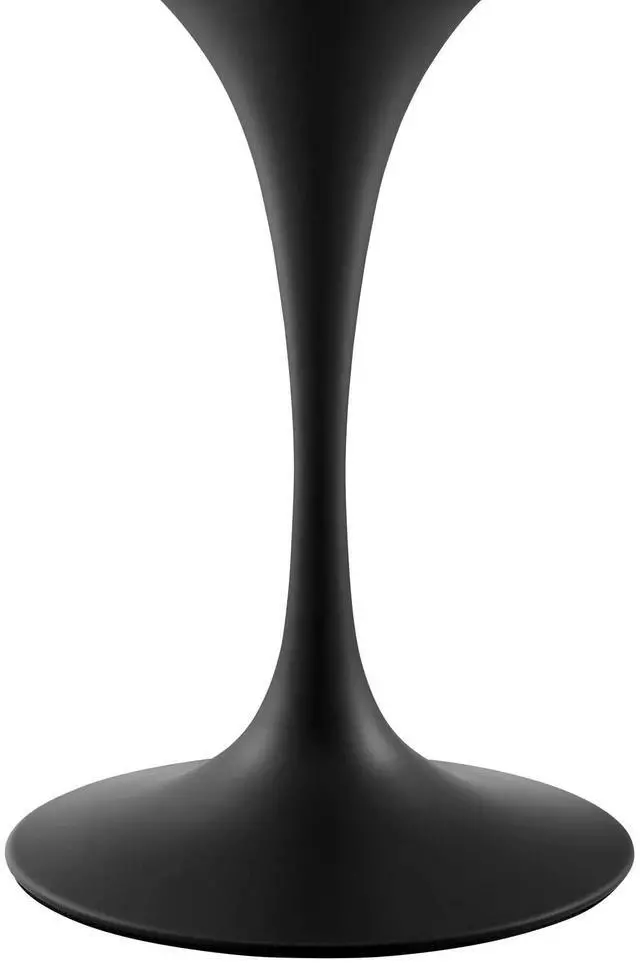 Alt view image 2 of 3 - Lippa 48" Oval Wood Top Dining Table Black White EEI-3517-BLK-WHI