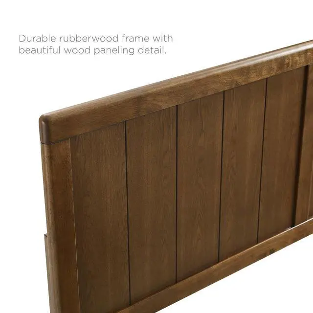 Alt view image 7 of 7 - Alana Twin Wood Platform Bed With Splayed Legs Walnut MOD-6621-WAL