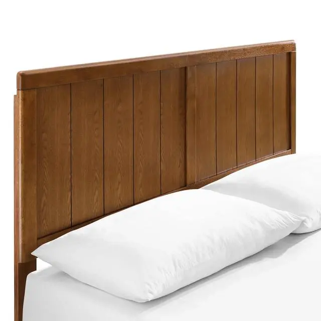 Alt view image 5 of 7 - Alana Twin Wood Platform Bed With Splayed Legs Walnut MOD-6621-WAL