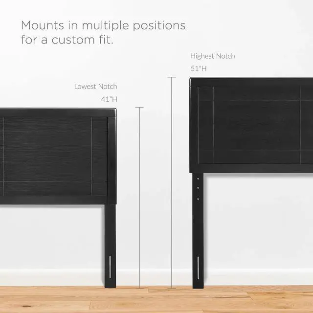 Alt view image 6 of 7 - Marlee Queen Wood Platform Bed With Splayed Legs Black MOD-6382-BLK