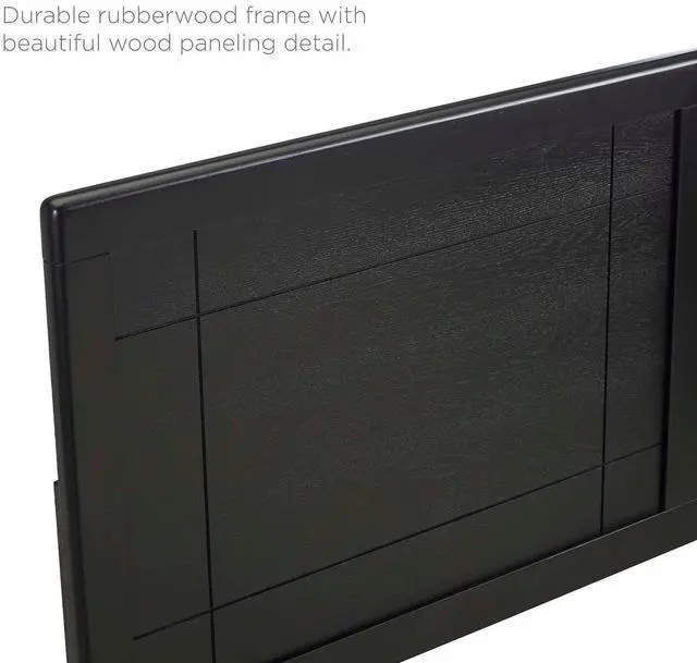 Alt view image 7 of 7 - Marlee Queen Wood Platform Bed With Splayed Legs Black MOD-6382-BLK