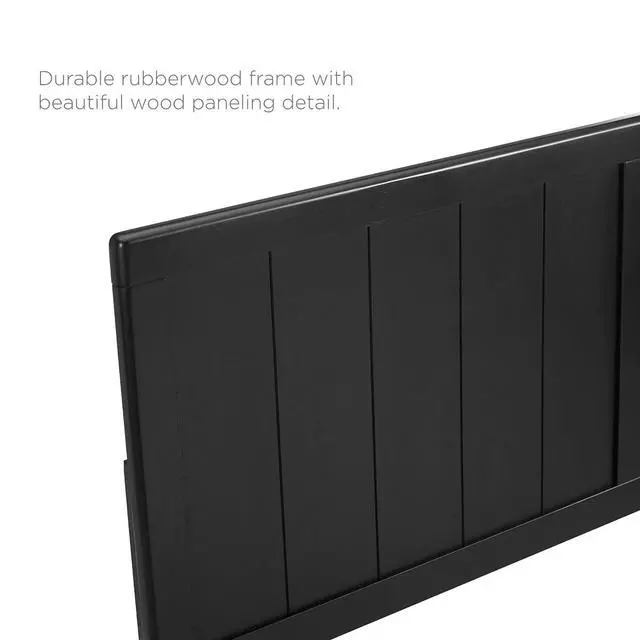 Alt view image 7 of 7 - Alana Full Wood Platform Bed With Splayed Legs Black MOD-6619-BLK