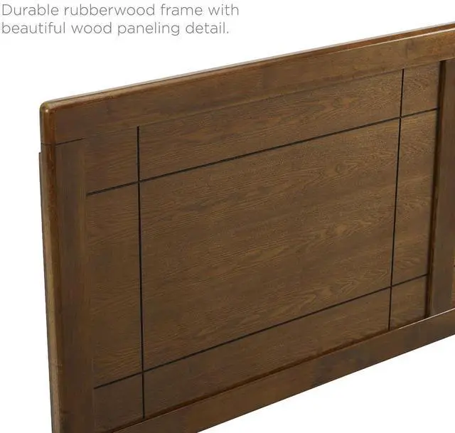 Alt view image 7 of 7 - Marlee Queen Wood Platform Bed With Angular Frame Walnut MOD-6381-WAL