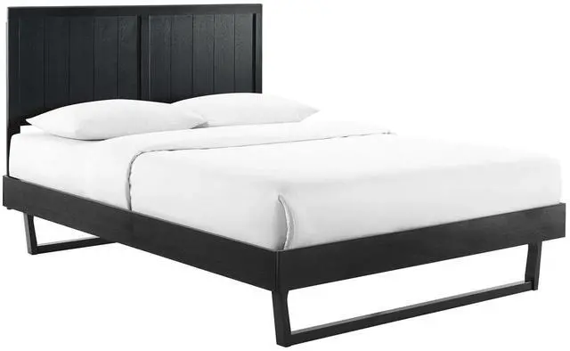 Main image of Alana Full Wood Platform Bed With Angular Frame Black MOD-6616-BLK