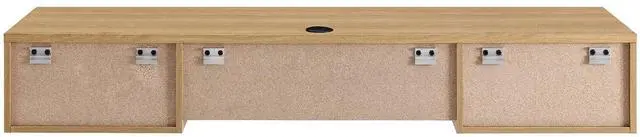 Alt view image 3 of 7 - Render Wall Mount Wood Office Desk Oak EEI-5865-OAK
