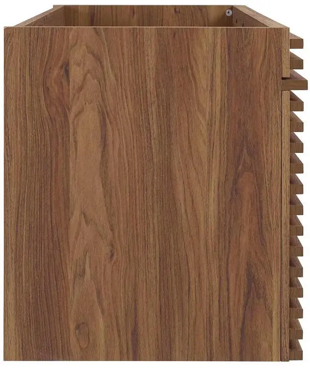 Alt view image 2 of 7 - Render 48" Single Sink Compatible (Not Included) Bathroom Vanity Cabinet Walnut EEI-5866-WAL