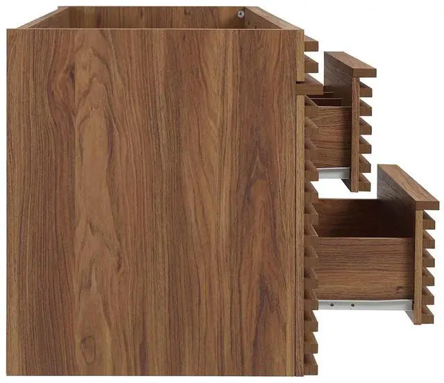 Alt view image 3 of 7 - Render 48" Single Sink Compatible (Not Included) Bathroom Vanity Cabinet Walnut EEI-5866-WAL