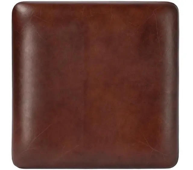 Alt view image 4 of 5 - Midway Aviator Leather Ottoman in Medium Brown 5597330