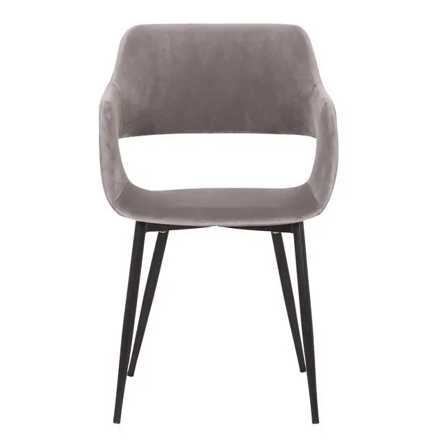 Alt view image 3 of 6 - Ariana Mid-Century Gray Open Back Dining Accent Chair