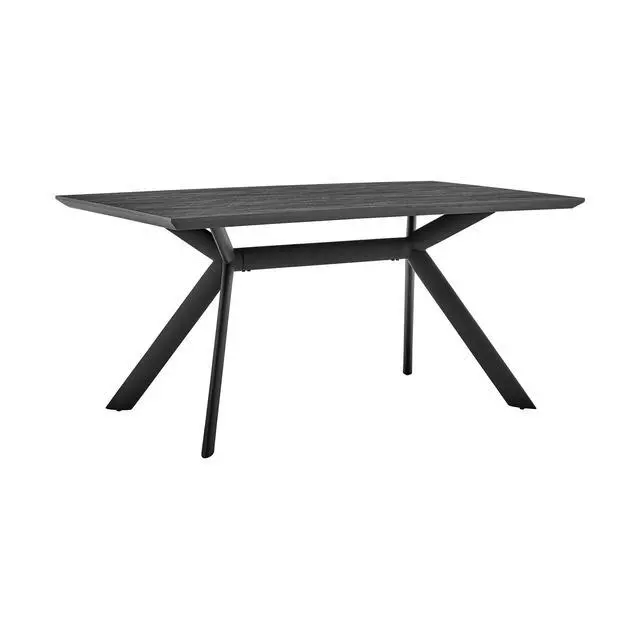 Alt view image 3 of 6 - Margot Dark Gray Rectangular Dining Table with Black Finish