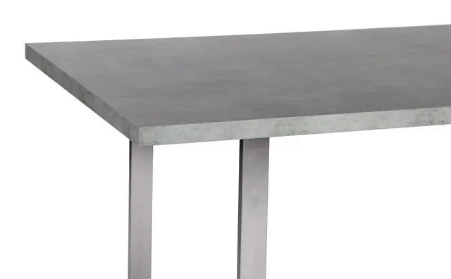 Alt view image 5 of 7 - Fenton Dining Table with Cement Gray Laminate Top and Brushed Stainless Steel Base