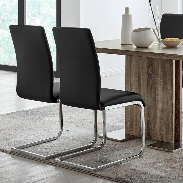 Alt view image 2 of 7 - Amanda Black Side Chair - Set of 2