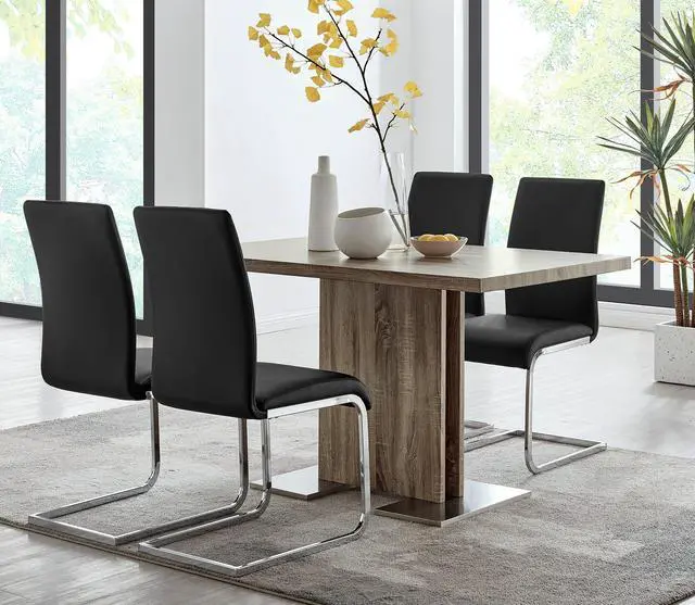 Alt view image 7 of 7 - Amanda Black Side Chair - Set of 2