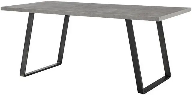 Main image of Coronado Contemporary Dining Table in Gray Powder Coated Finish with Cement Gray Top