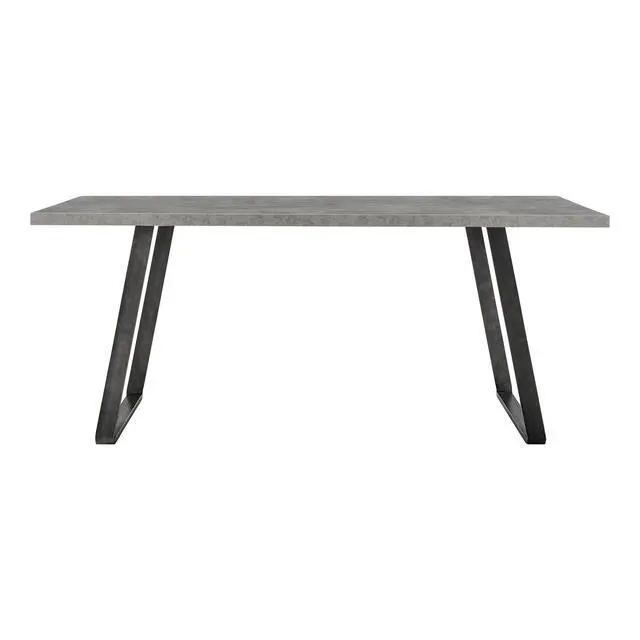 Alt view image 3 of 7 - Coronado Contemporary Dining Table in Gray Powder Coated Finish with Cement Gray Top