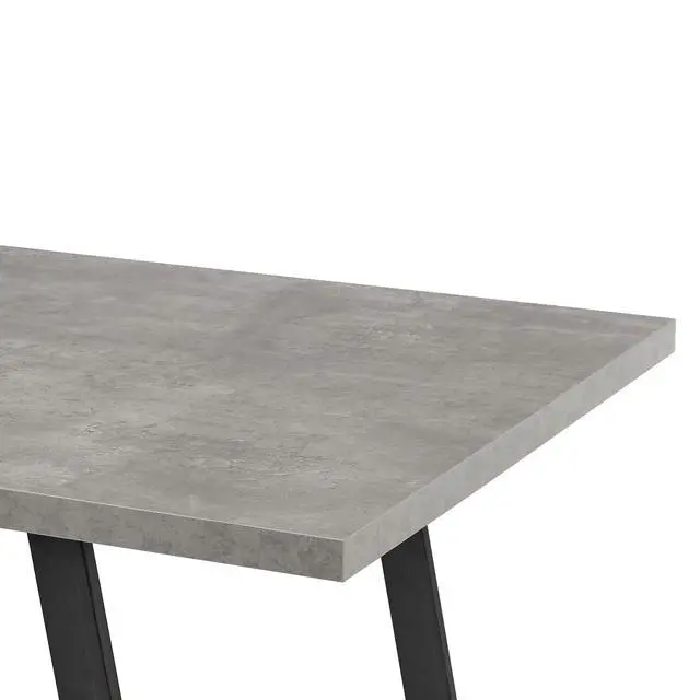 Alt view image 4 of 7 - Coronado Contemporary Dining Table in Gray Powder Coated Finish with Cement Gray Top