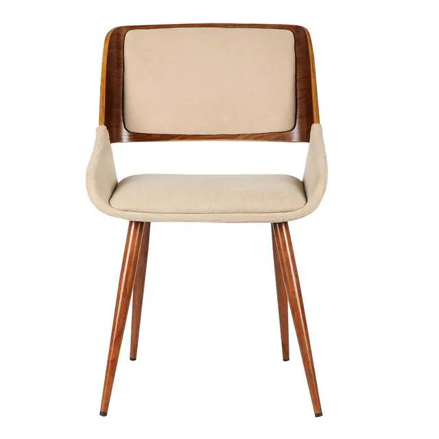 Alt view image 3 of 7 - Panda Mid-Century Dining Chair in Walnut Finish with Faux Leather and Fabric Options