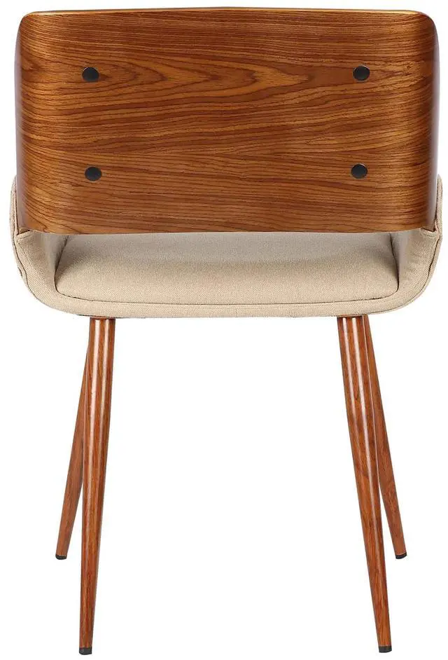 Alt view image 5 of 7 - Panda Mid-Century Dining Chair in Walnut Finish with Faux Leather and Fabric Options
