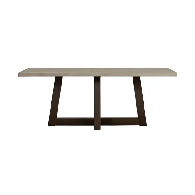 Alt view image 3 of 7 - Elodie Gray Concrete and Dark Gray Oak Rectangle Dining Table