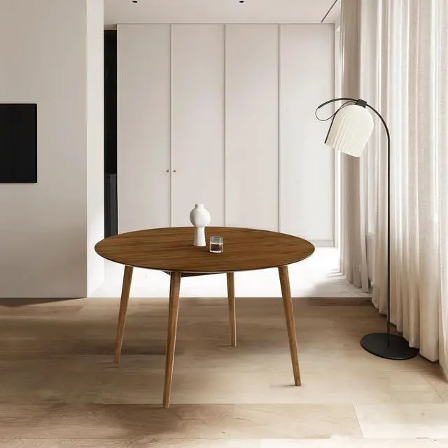 Alt view image 2 of 6 - Arcadia 48" Round Dining Table in Walnut Wood
