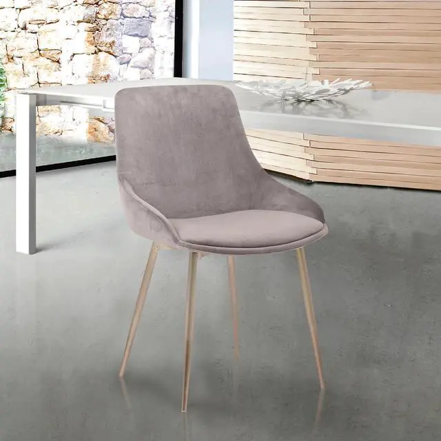 Alt view image 2 of 6 - Heidi Gray Velvet Dining Accent Chair