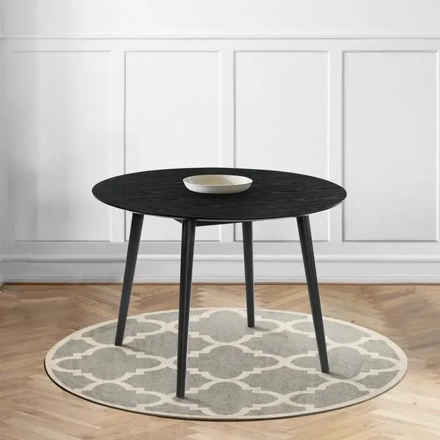 Alt view image 2 of 6 - Arcadia 42" Round Dining Table in Black Wood