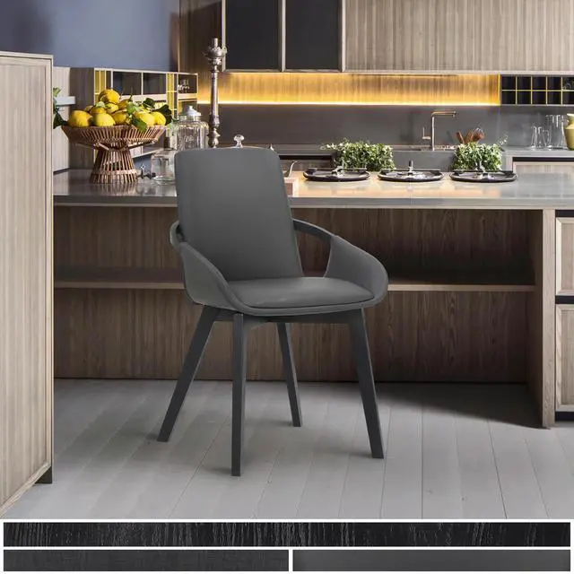Alt view image 2 of 6 - Greisen Modern Gray Wood Dining Room Chair