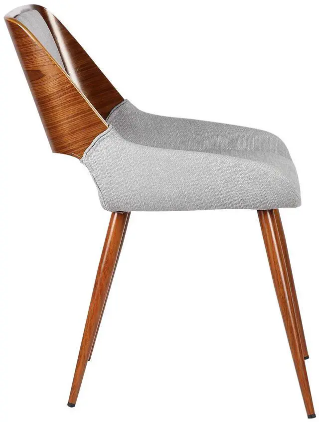 Alt view image 4 of 7 - Panda Mid-Century Dining Chair in Walnut Finish with Faux Leather and Fabric Options