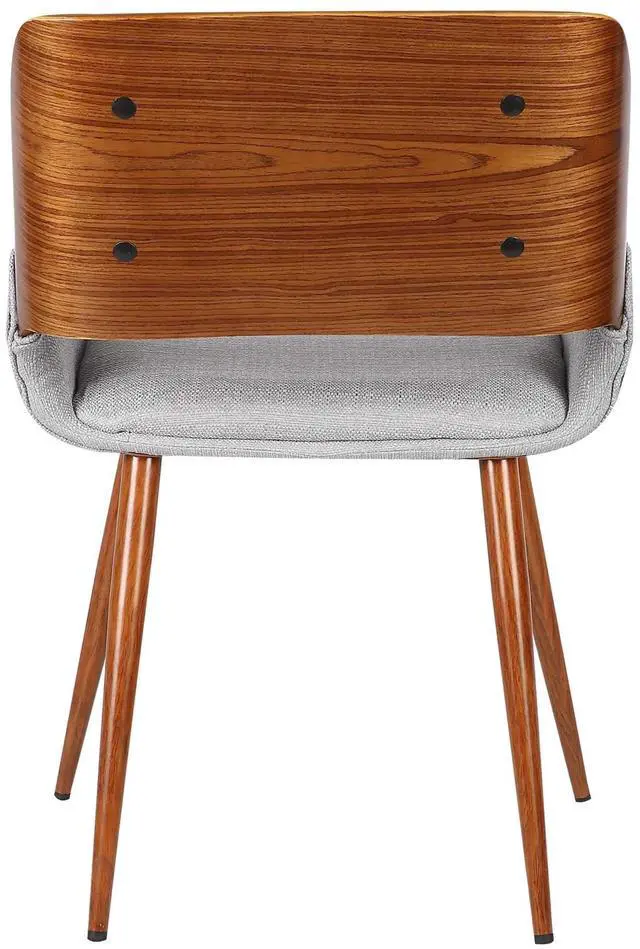 Alt view image 5 of 7 - Panda Mid-Century Dining Chair in Walnut Finish with Faux Leather and Fabric Options